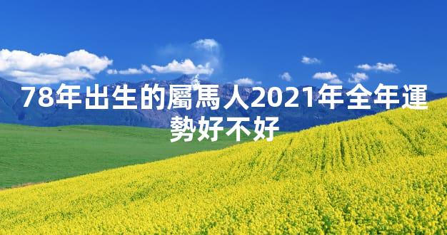 78年出生的屬馬人2021年全年運勢好不好