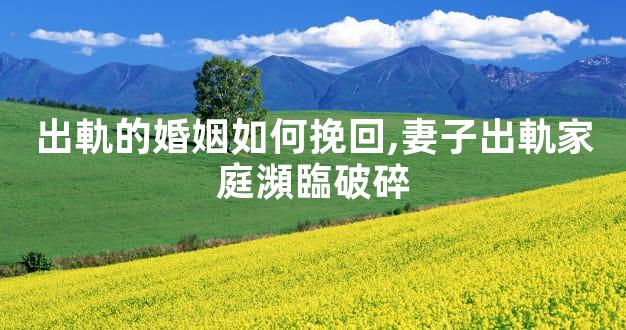 出軌的婚姻如何挽回,妻子出軌家庭瀕臨破碎
