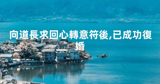 向道長求回心轉意符後,已成功復婚