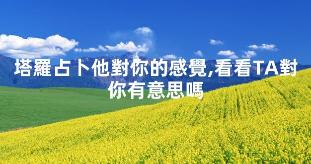 塔羅占卜他對你的感覺,看看TA對你有意思嗎