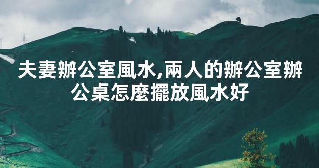 夫妻辦公室風水,兩人的辦公室辦公桌怎麼擺放風水好