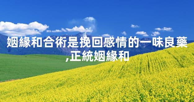 姻緣和合術是挽回感情的一味良藥,正統姻緣和