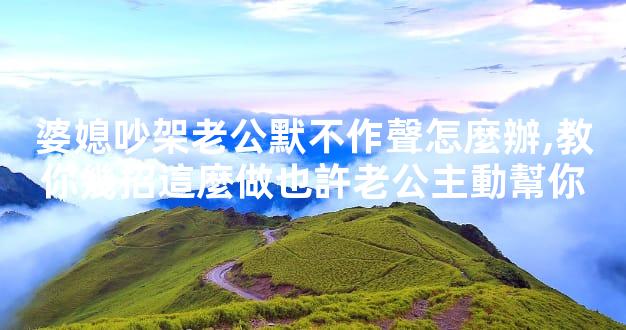 婆媳吵架老公默不作聲怎麼辦,教你幾招這麼做也許老公主動幫你