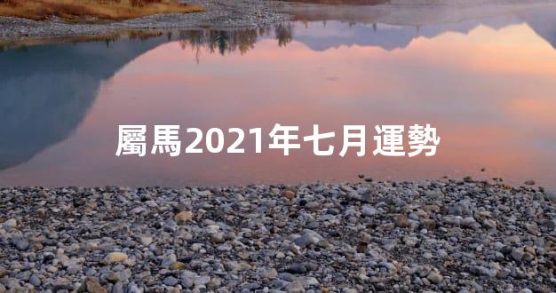 屬馬2021年七月運勢