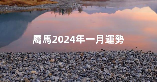 屬馬2024年一月運勢