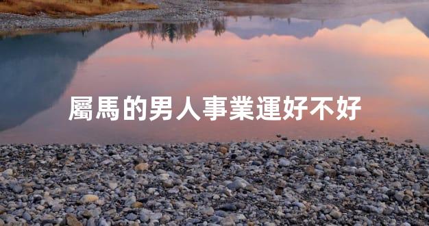 屬馬的男人事業運好不好