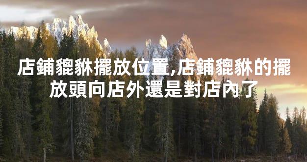 店鋪貔貅擺放位置,店鋪貔貅的擺放頭向店外還是對店內了