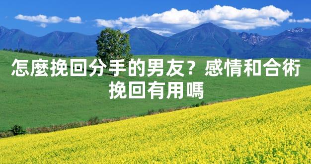 怎麼挽回分手的男友？感情和合術挽回有用嗎