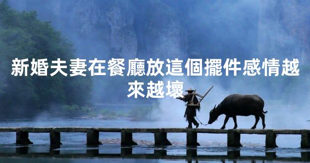 新婚夫妻在餐廳放這個擺件感情越來越壞