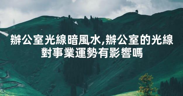 辦公室光線暗風水,辦公室的光線對事業運勢有影響嗎