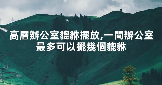 高層辦公室貔貅擺放,一間辦公室最多可以擺幾個貔貅