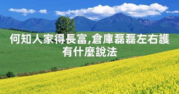 何知人家得長富,倉庫磊磊左右護有什麼說法