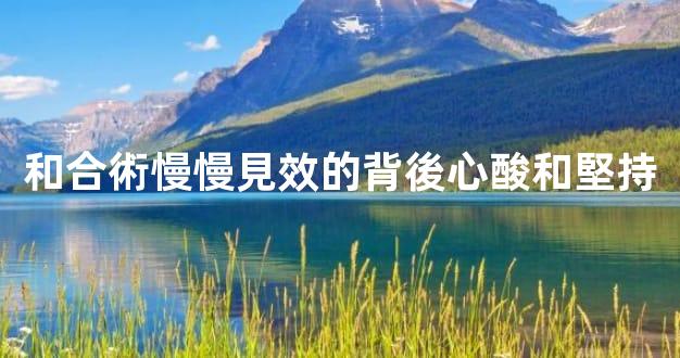 和合術慢慢見效的背後心酸和堅持