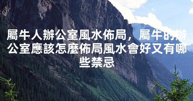 屬牛人辦公室風水佈局，屬牛的辦公室應該怎麼佈局風水會好又
