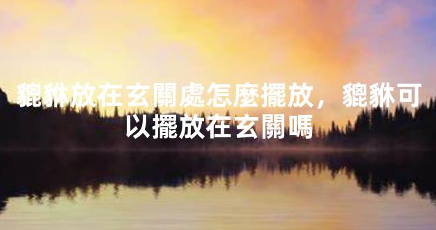 貔貅放在玄關處怎麼擺放，貔貅可以擺放在玄關嗎